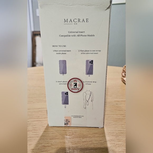 MACRAE & CO. Multicolor Natural Stone Phone Crossbody Strap pink/white/blue. NWT - Picture 4 of 6